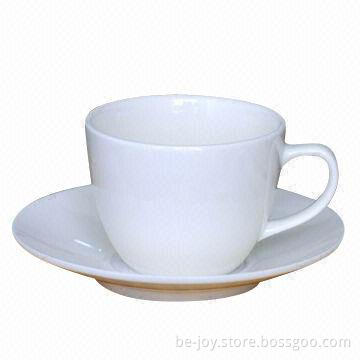 Porcelain cup and saucer, OEM designs are acceptable